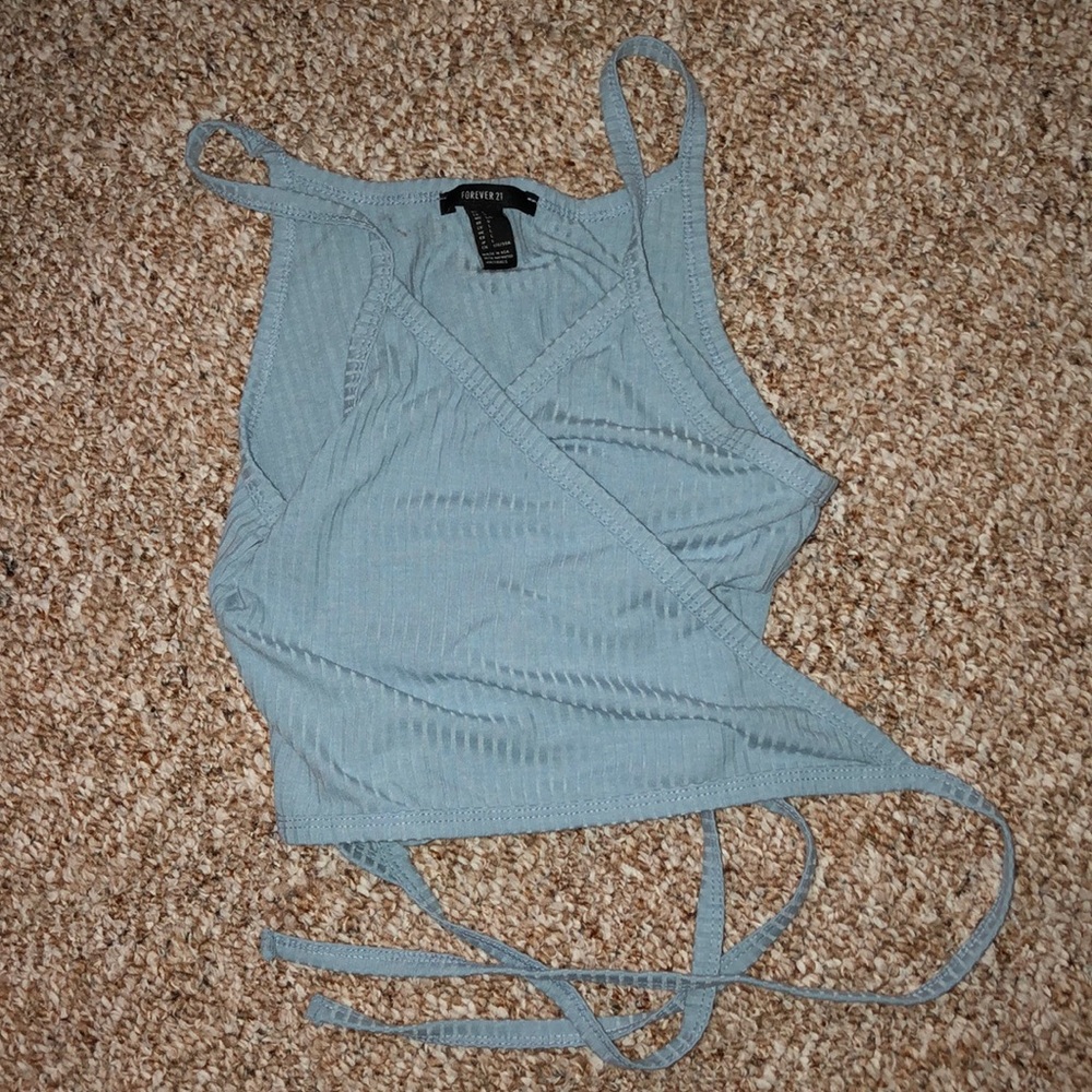 forever 21 wrap around crop top